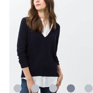 Brax Lara pullover sweater xs, fits small medium navy